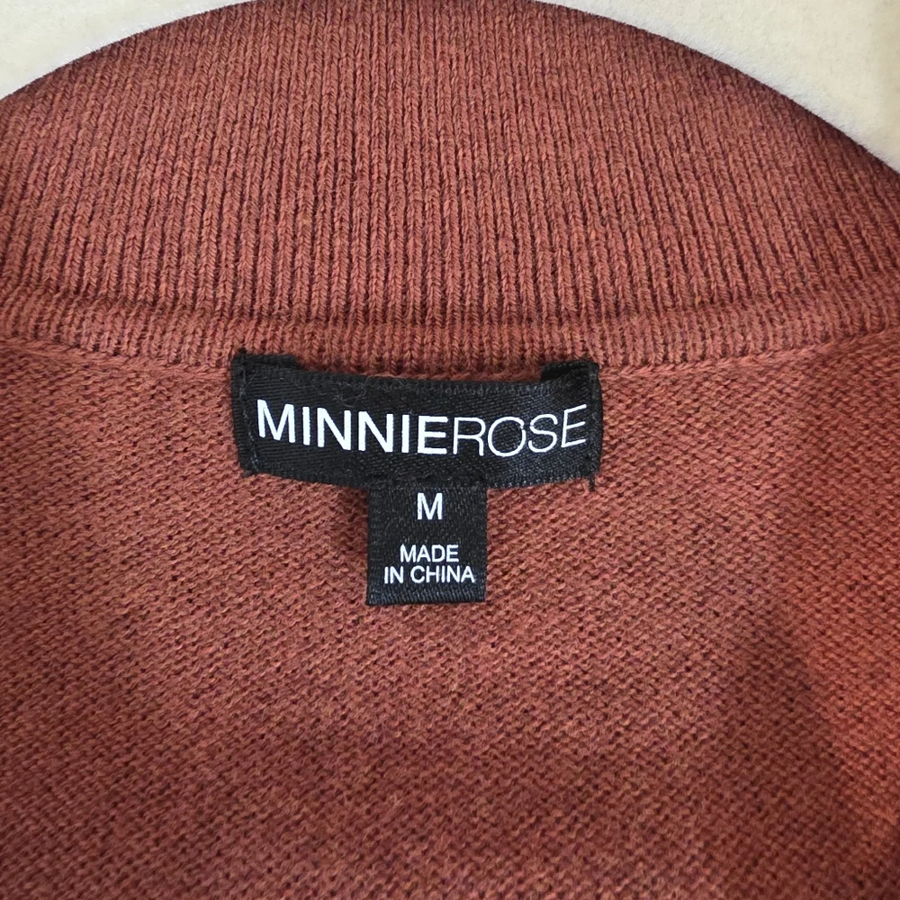 Minnie Rose Cotton Cashmere Top Stitch Embroidered Button Down Shirt - Picture 4 of 8